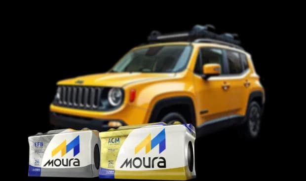 Jeep Renegade Amarelo com Baterias Moura Start-Stop EFB e AGM
